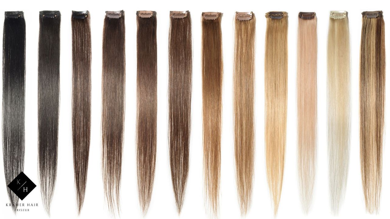Clip-In Extensions Verschiedene Farben an Clip-in Extensions