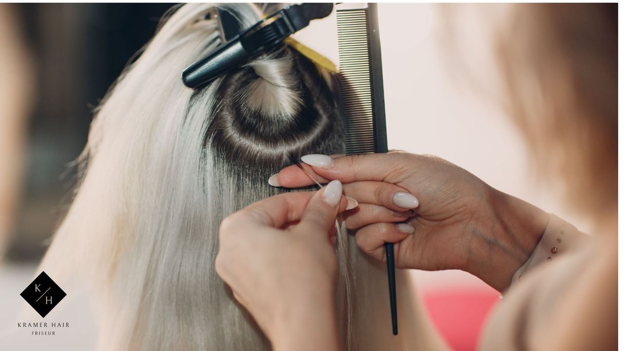 Einarbeitung von Bonding Extensions für eine Haarverlängerung
