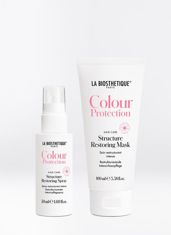 Colour Protection Structure Restoring Treatment im Set mit dem Restoring Spray und der Maske zur Intensiven Pflege.